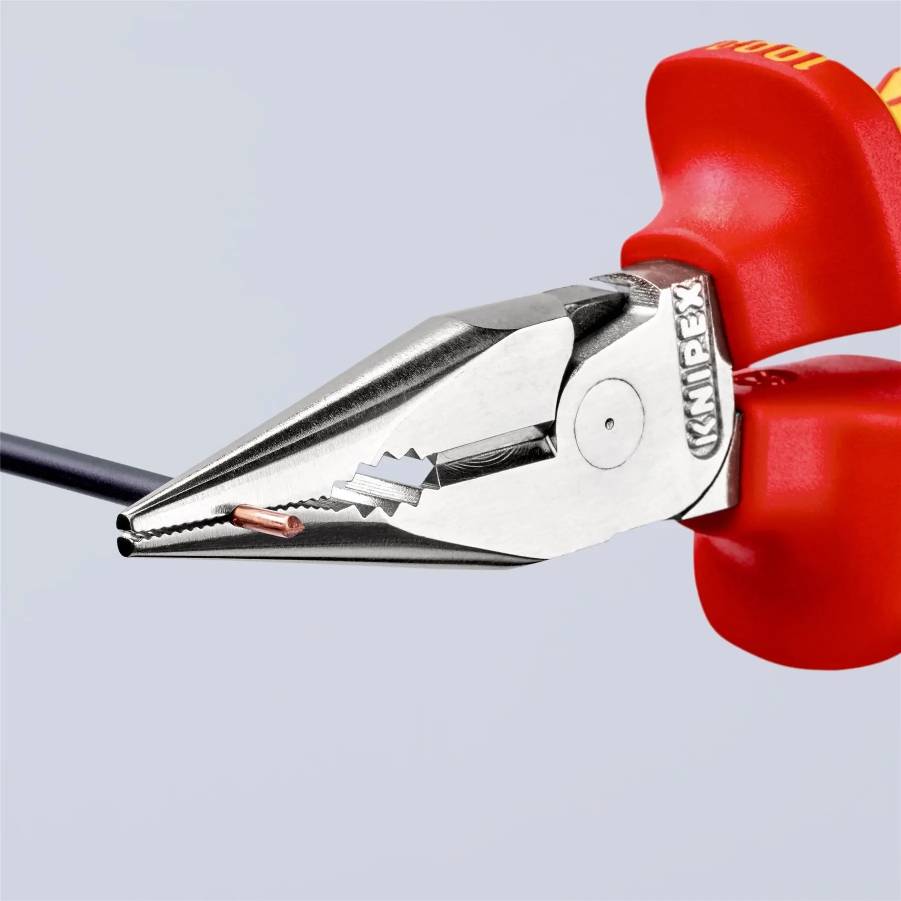 KNIPEX Needle Nose Combination Pliers 145mm VDE Chrome Multi Component Grips 08 26 145 SB  White Rose Tools
