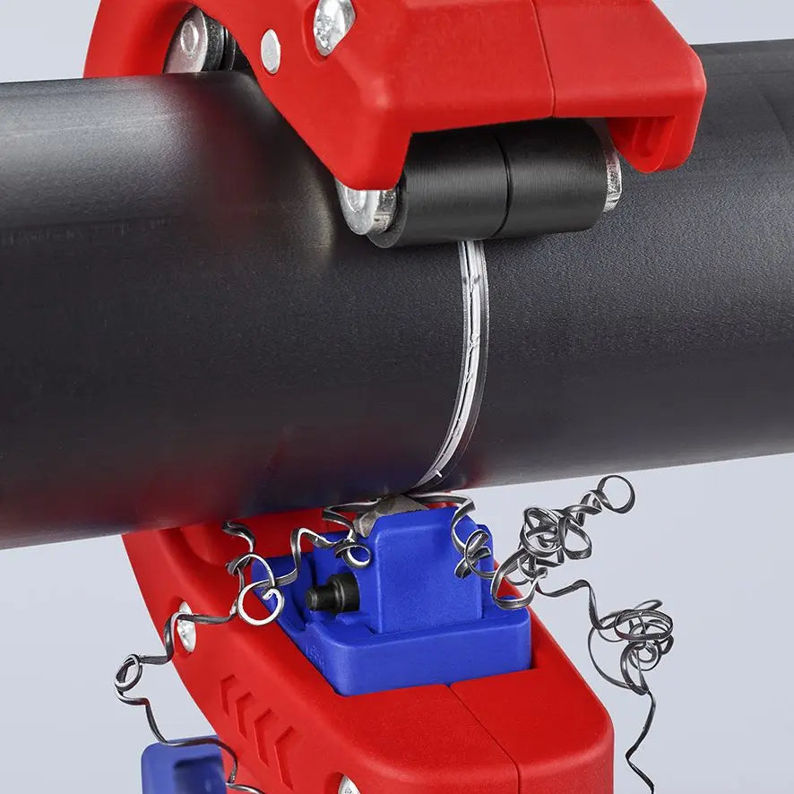 KNIPEX Pipe Cutter DP50 for Plastic Drain Pipes Cut and Chamfer 50mm Capacity 90 23 01 BK 