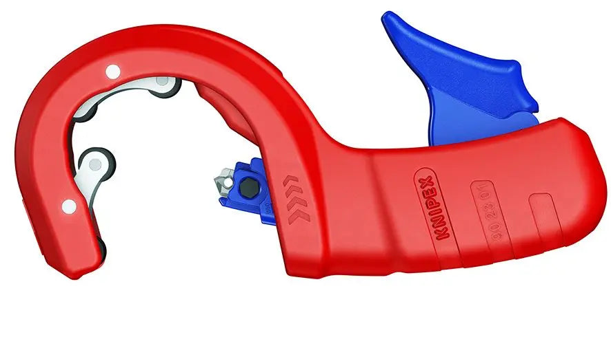 KNIPEX Pipe Cutter DP50 for Plastic Drain Pipes Cut and Chamfer 50mm Capacity 90 23 01 BK 