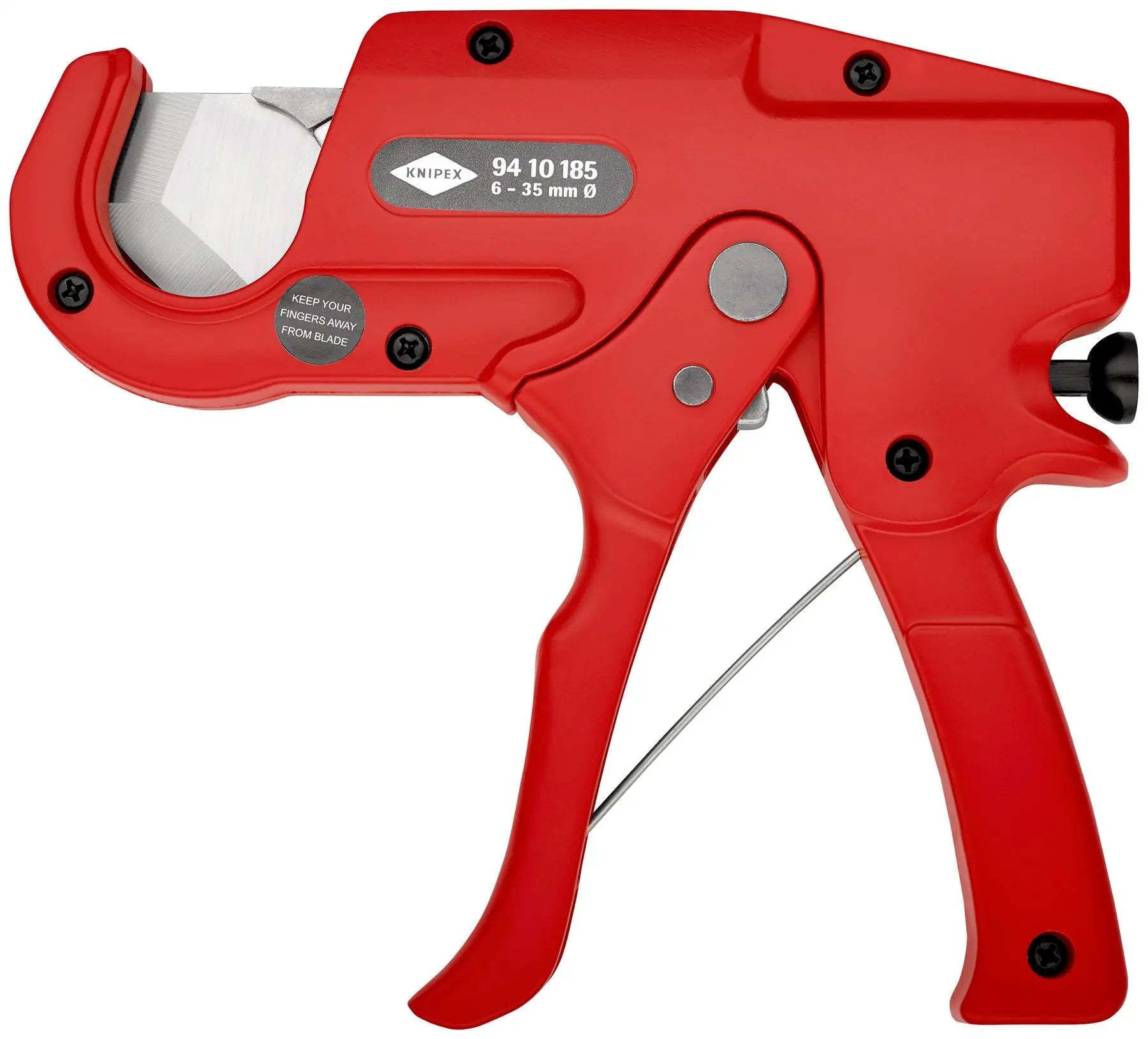 KNIPEX Pipe Cutter for Plastic Conduit Pipes Electrical Installation Work 185mm 6-35mm Capacity 94 10 185  White Rose Tools
