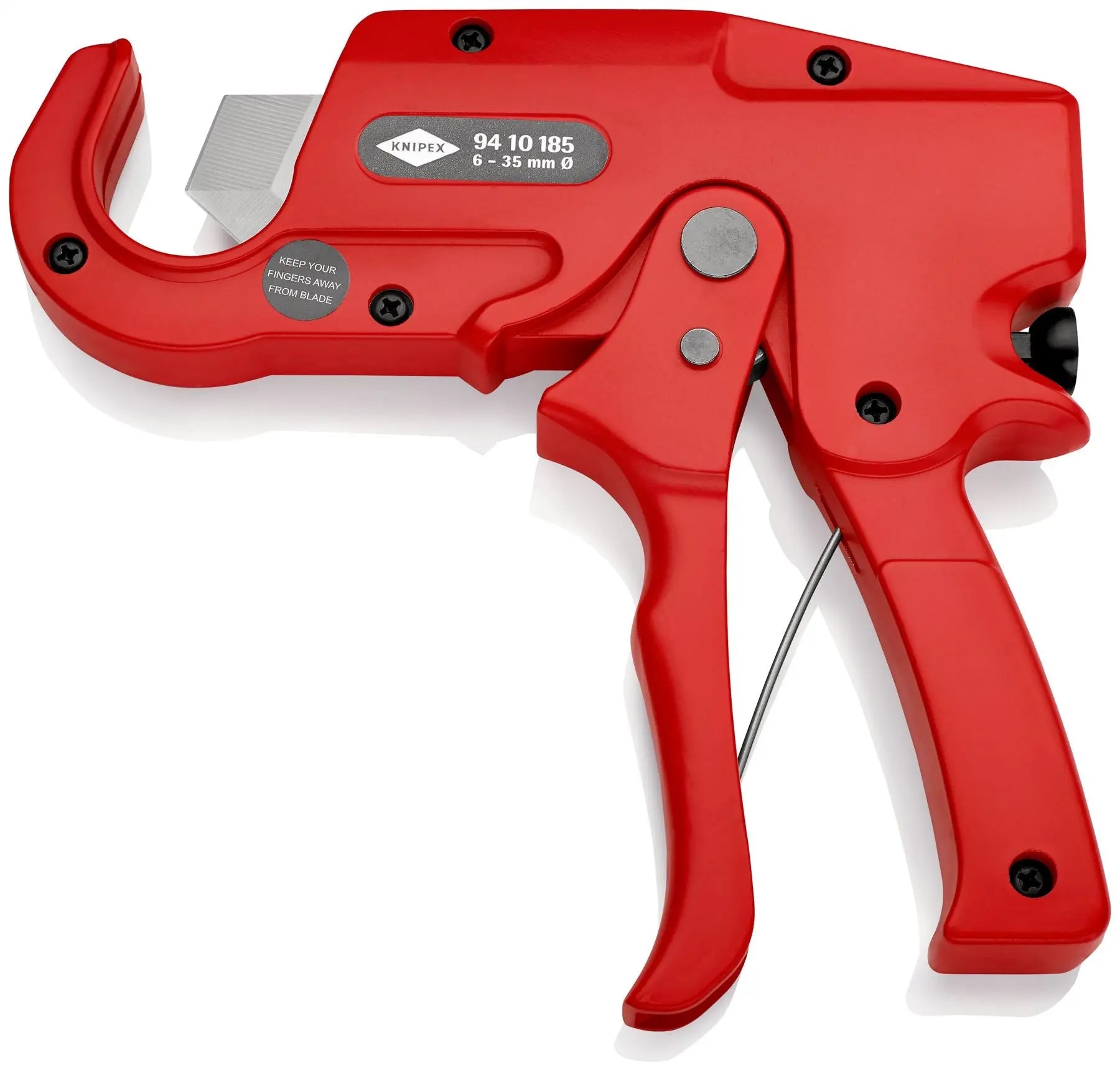 KNIPEX Pipe Cutter for Plastic Conduit Pipes Electrical Installation Work 185mm 6-35mm Capacity 94 10 185  White Rose Tools