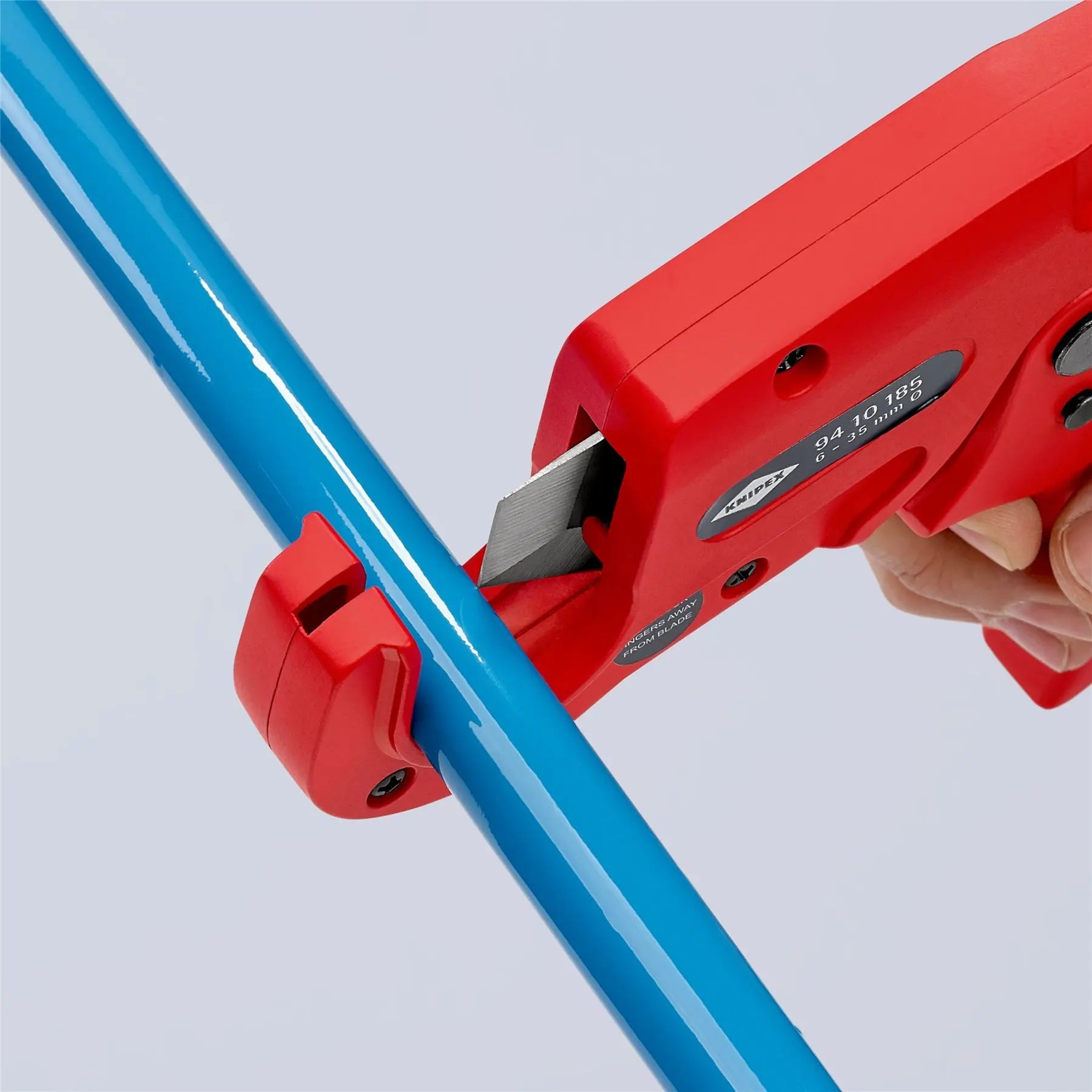 KNIPEX Pipe Cutter for Plastic Conduit Pipes Electrical Installation Work 185mm 6-35mm Capacity 94 10 185  White Rose Tools