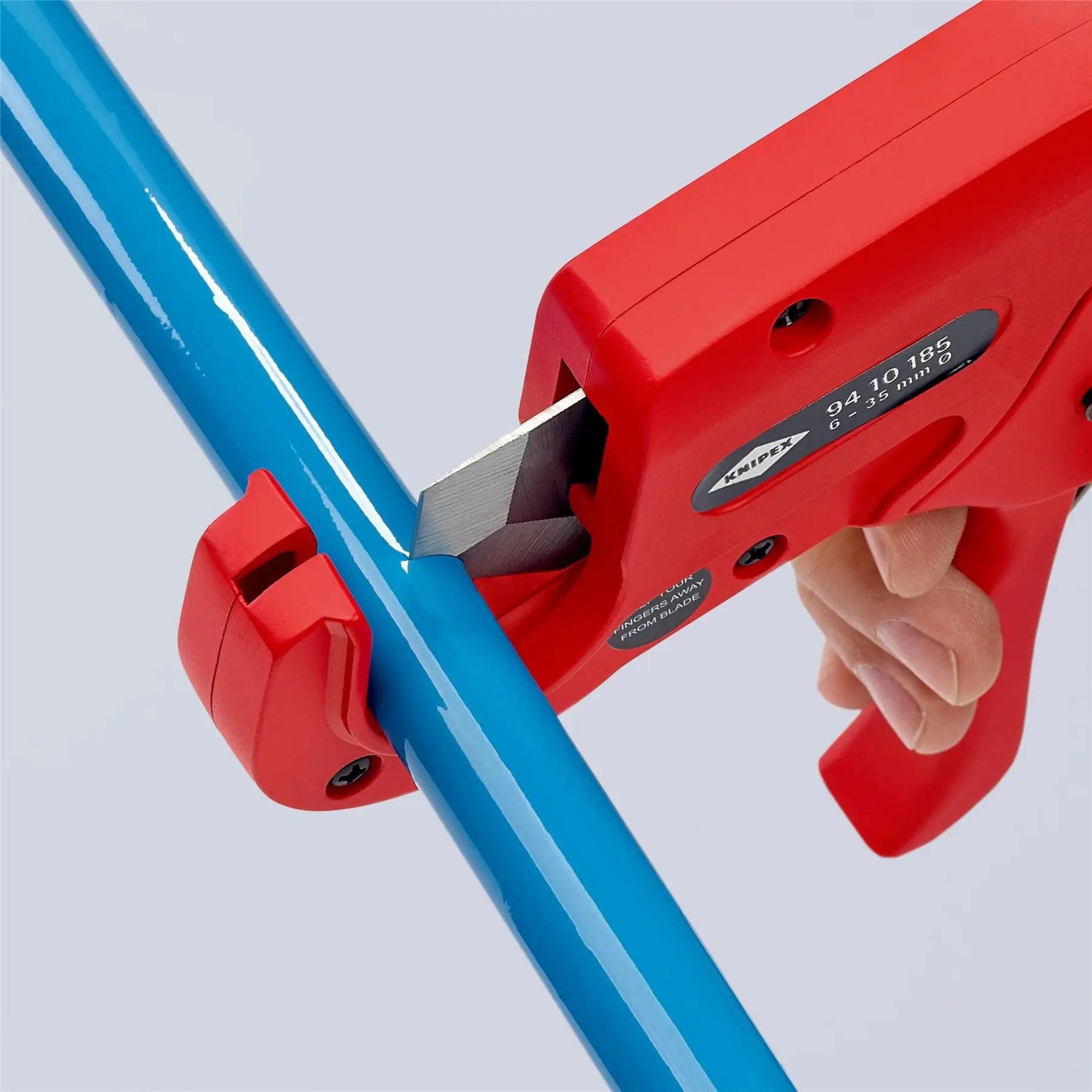 KNIPEX Pipe Cutter for Plastic Conduit Pipes Electrical Installation Work 185mm 6-35mm Capacity 94 10 185  White Rose Tools