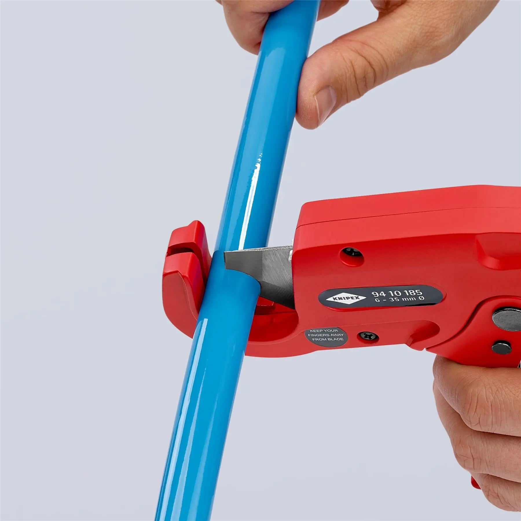 KNIPEX Pipe Cutter for Plastic Conduit Pipes Electrical Installation Work 185mm 6-35mm Capacity 94 10 185  White Rose Tools