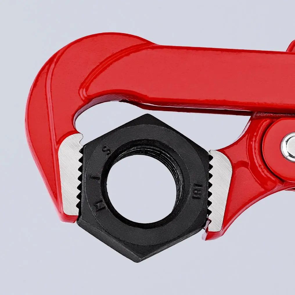 KNIPEX Pipe Wrench 90° Angled Jaws 420mm Swedish Pattern 60mm Capacity 83 10 015  White Rose Tools