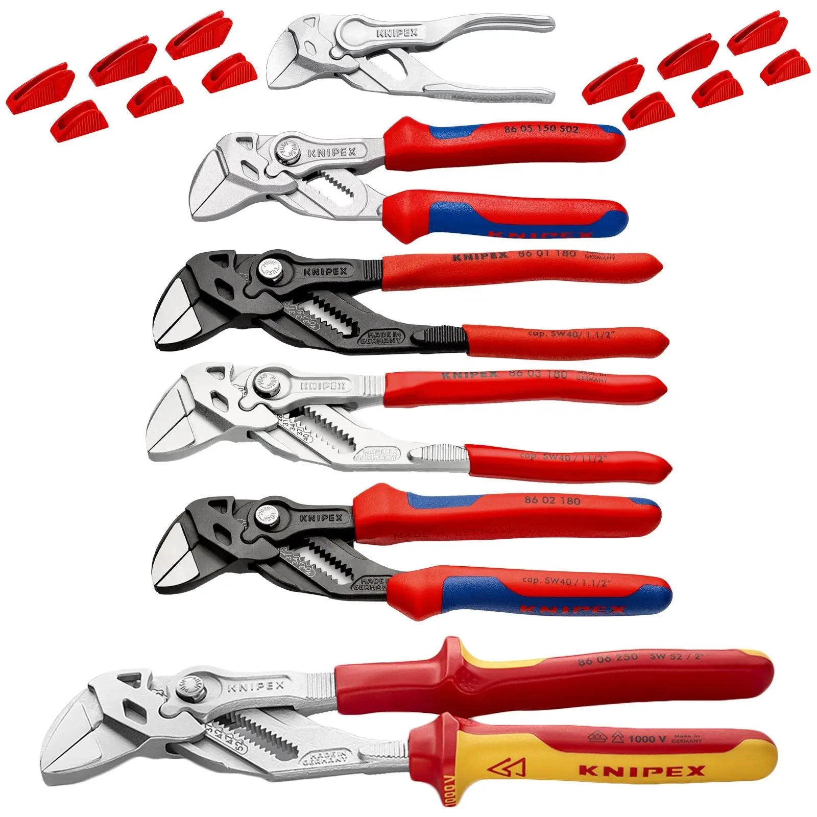 KNIPEX Pliers Wrench Adjustable Grips Push Button 100-400 mm Choose Size  White Rose Tools