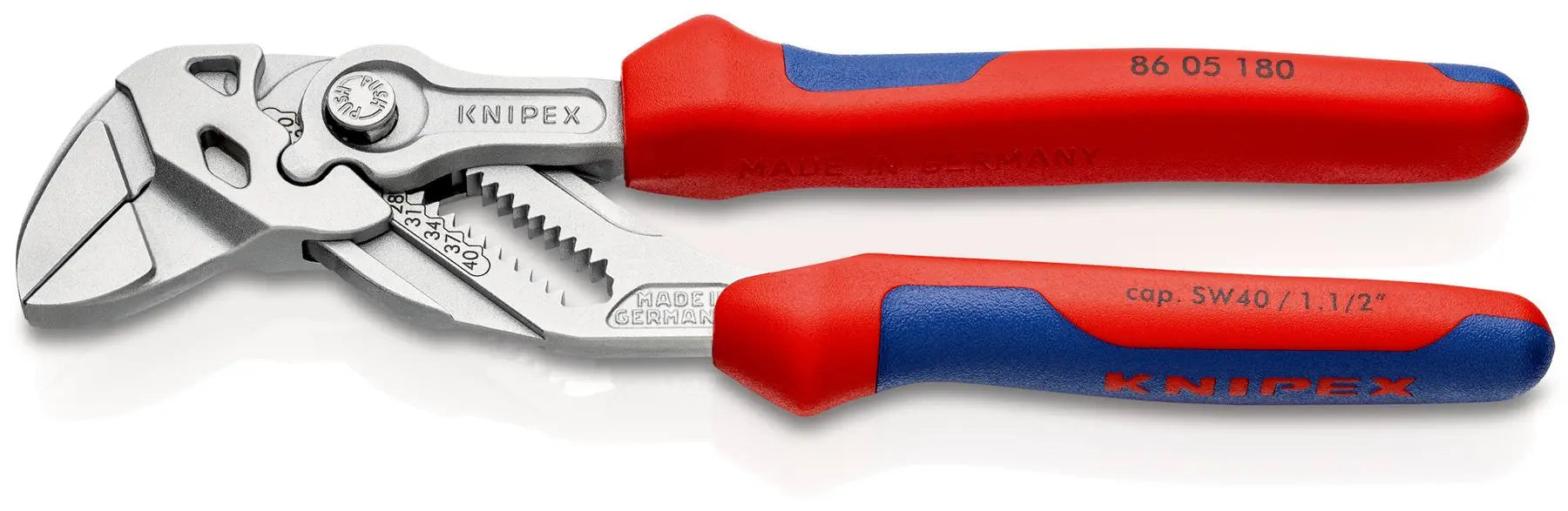 KNIPEX Pliers Wrench Adjustable Grips Push Button 100-400 mm Choose Size  White Rose Tools