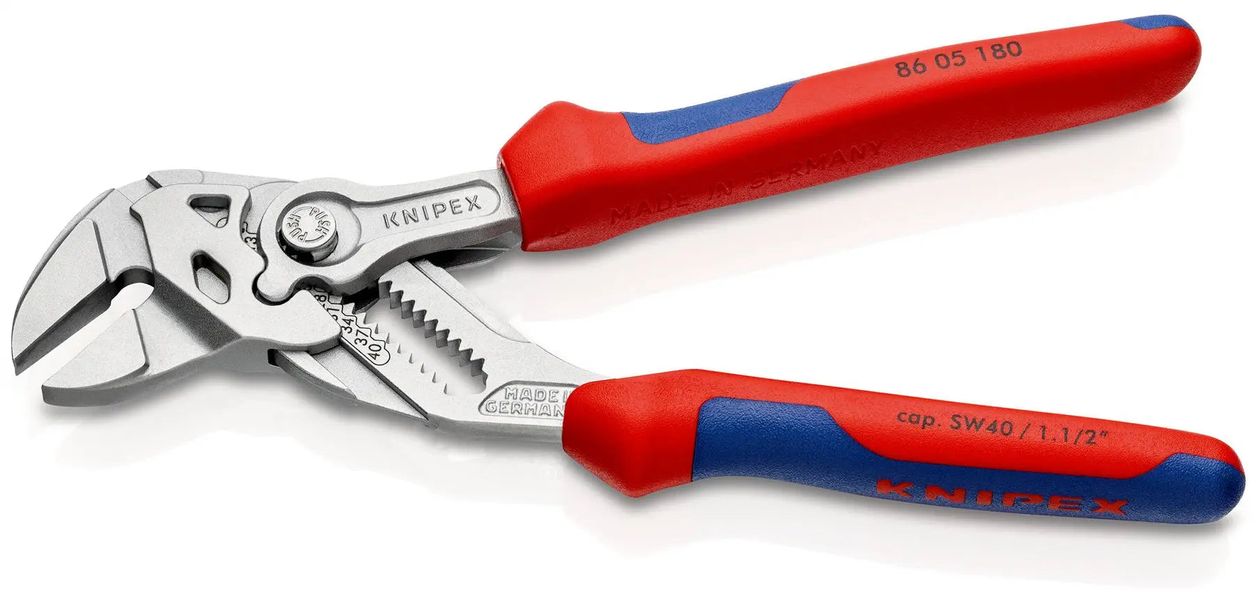 KNIPEX Pliers Wrench Adjustable Grips Push Button 100-400 mm Choose Size  White Rose Tools