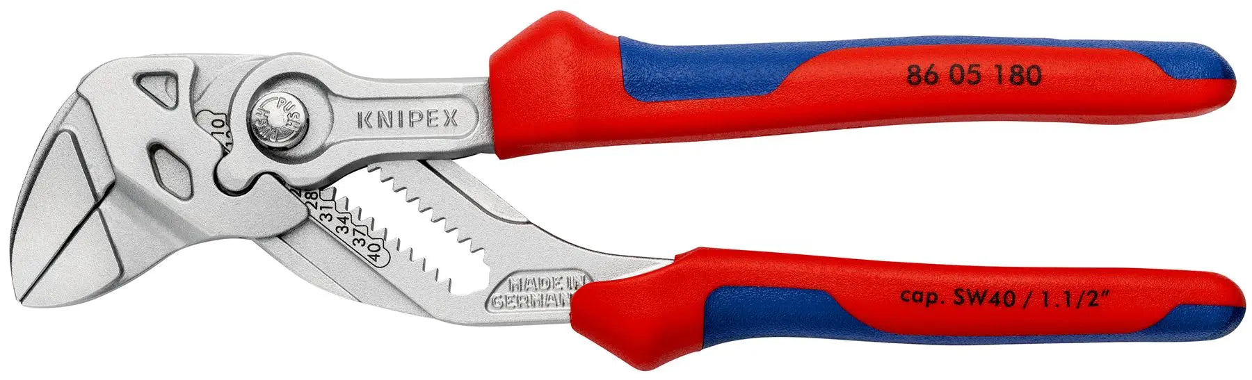 KNIPEX Pliers Wrench Adjustable Grips Push Button 100-400 mm Choose Size  White Rose Tools