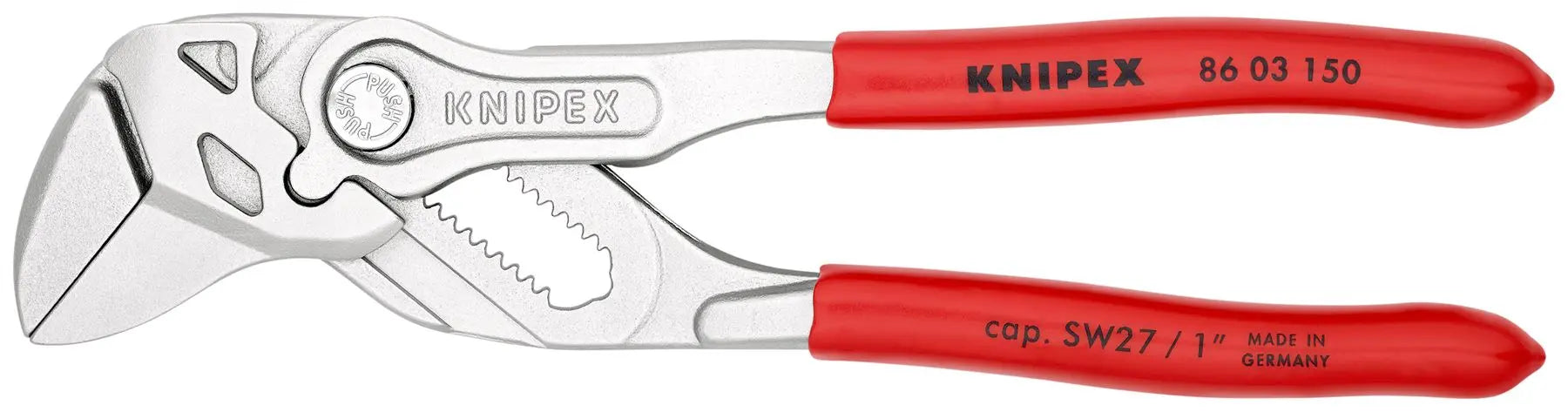 KNIPEX Pliers Wrench Adjustable Grips Push Button 100-400 mm Choose Size  White Rose Tools