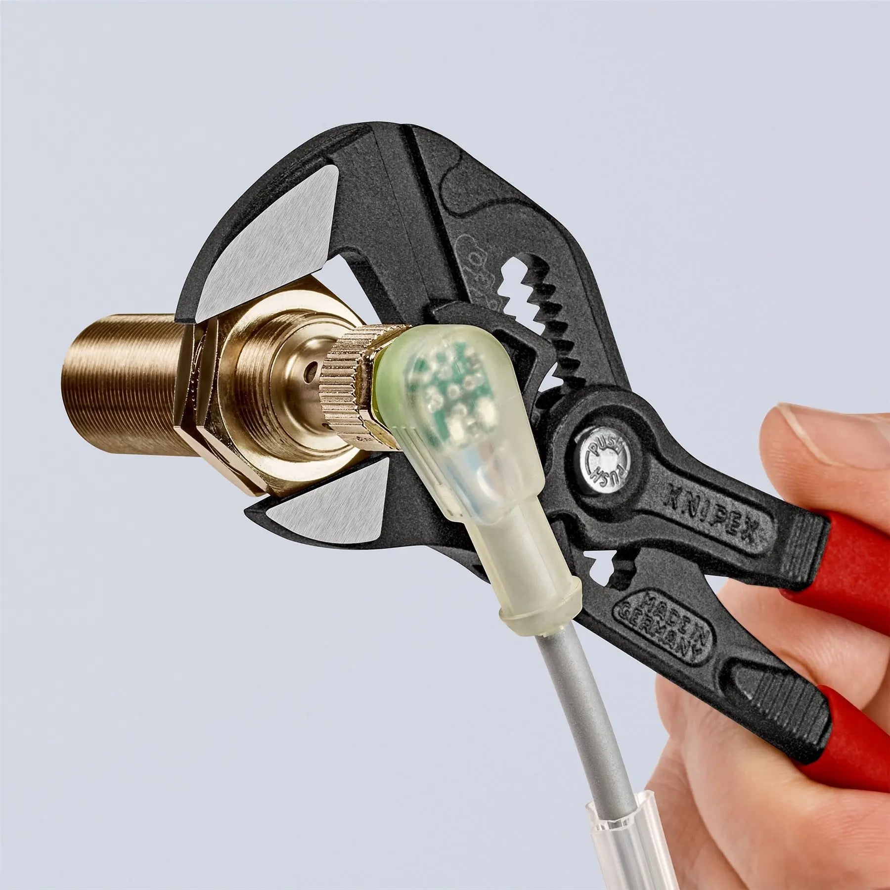 KNIPEX Pliers Wrench Adjustable Grips Push Button 100-400 mm Choose Size  White Rose Tools
