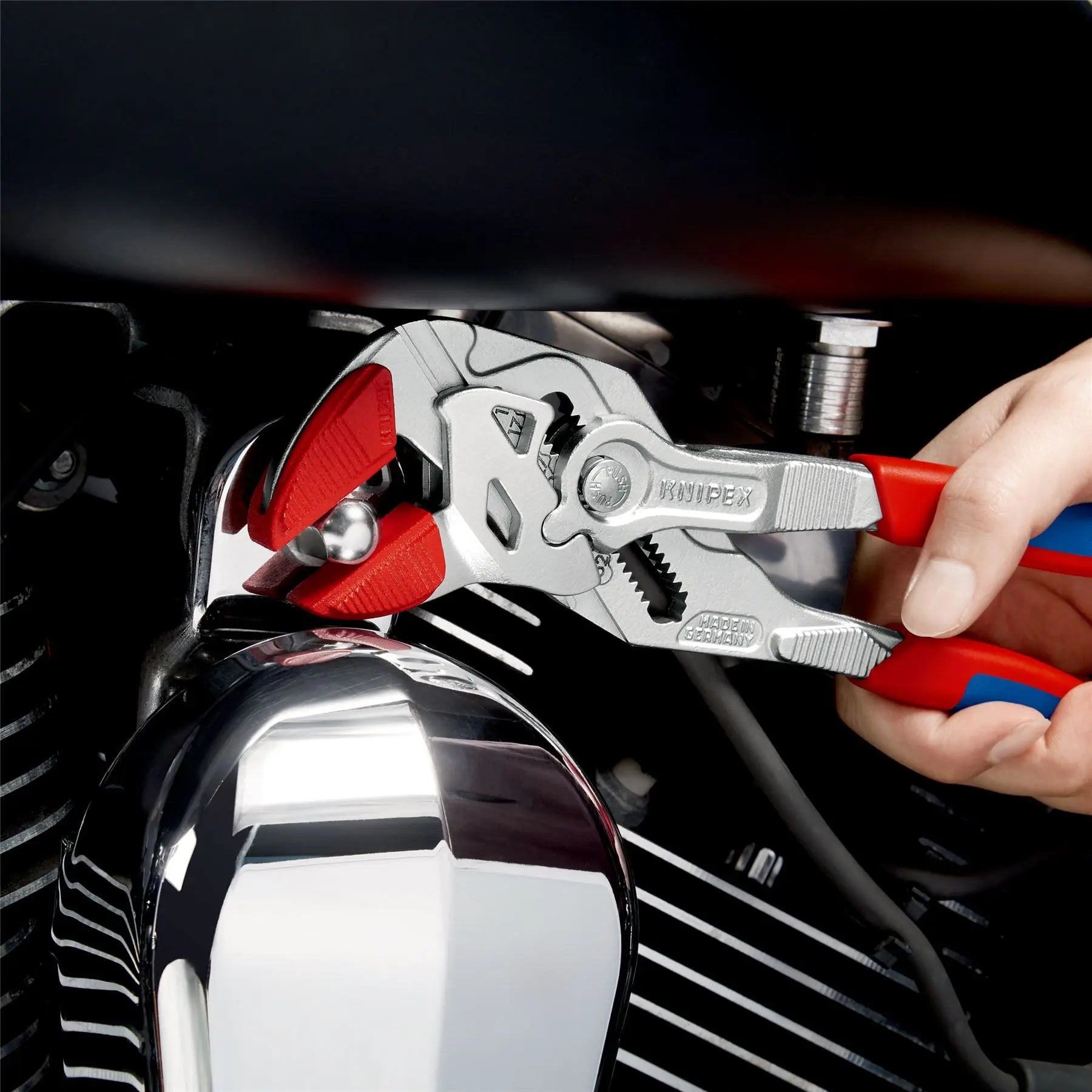 KNIPEX Pliers Wrench Adjustable Grips Push Button 100-400 mm Choose Size  White Rose Tools