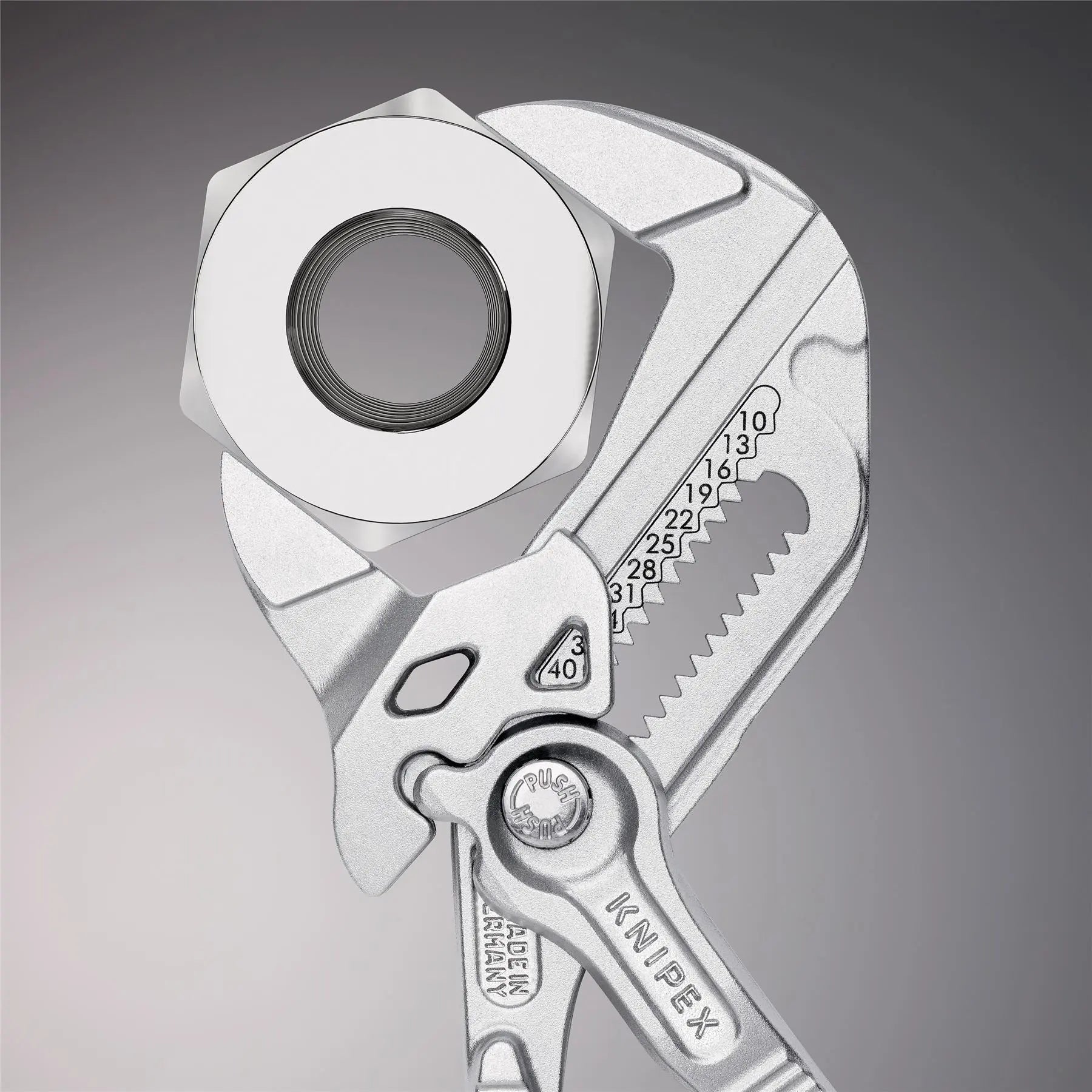KNIPEX Pliers Wrench Adjustable Grips Push Button 100-400 mm Choose Size  White Rose Tools