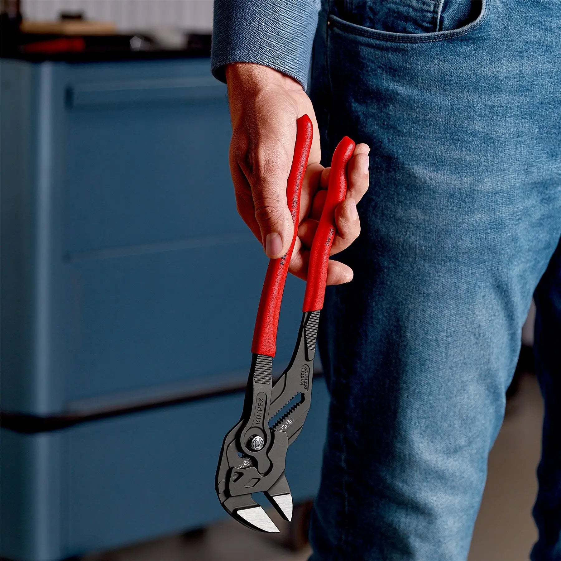 KNIPEX Pliers Wrench Adjustable Grips Push Button 100-400 mm Choose Size  White Rose Tools