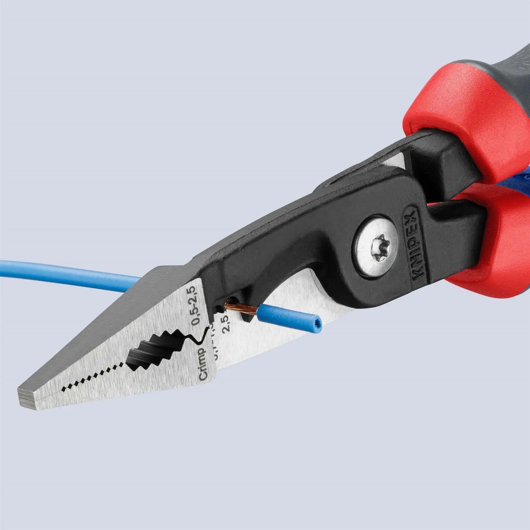 KNIPEX Pliers for Electrical Installation 200mm Multi Component Grips 13 82 200  White Rose Tools