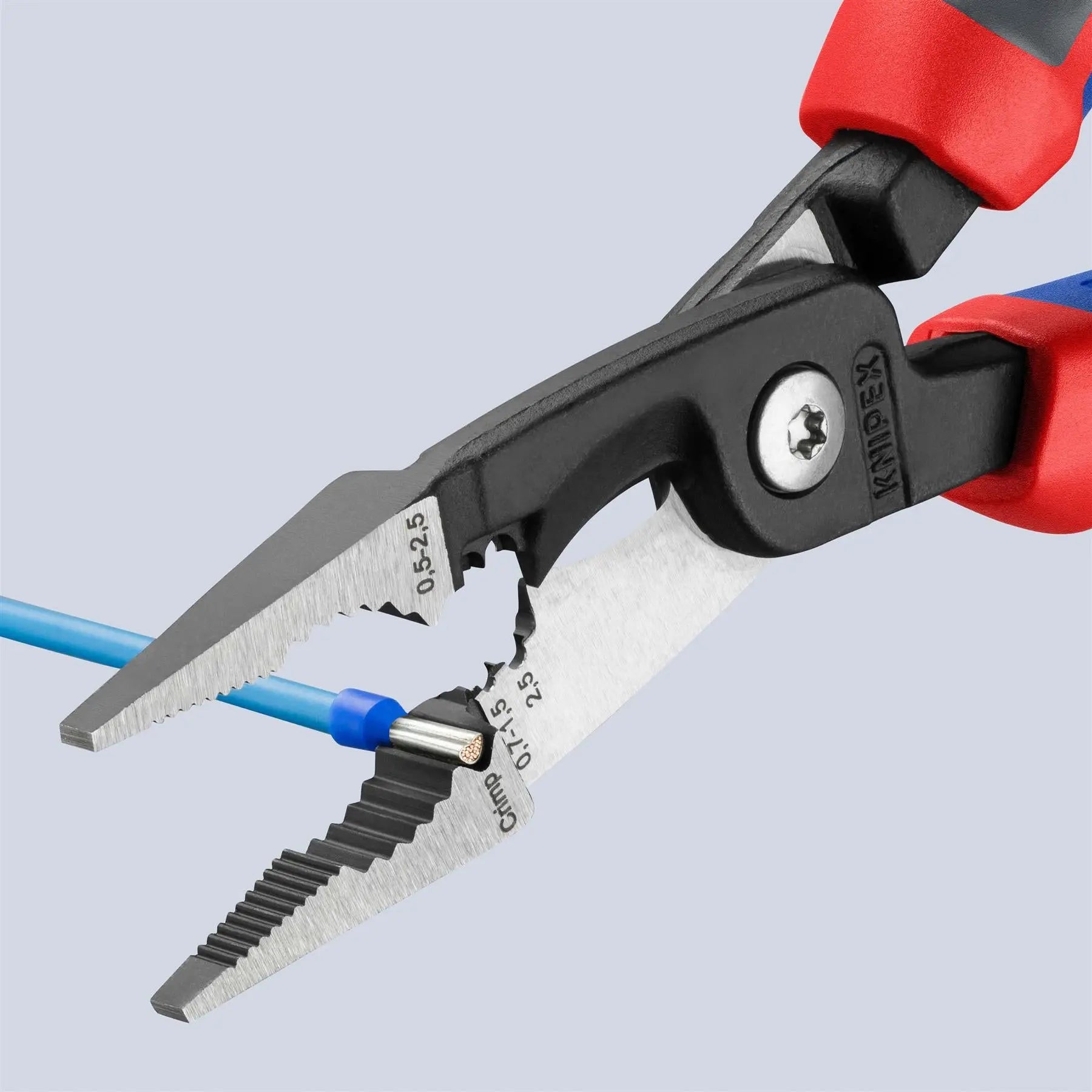 KNIPEX Pliers for Electrical Installation 200mm Multi Component Grips 13 82 200  White Rose Tools