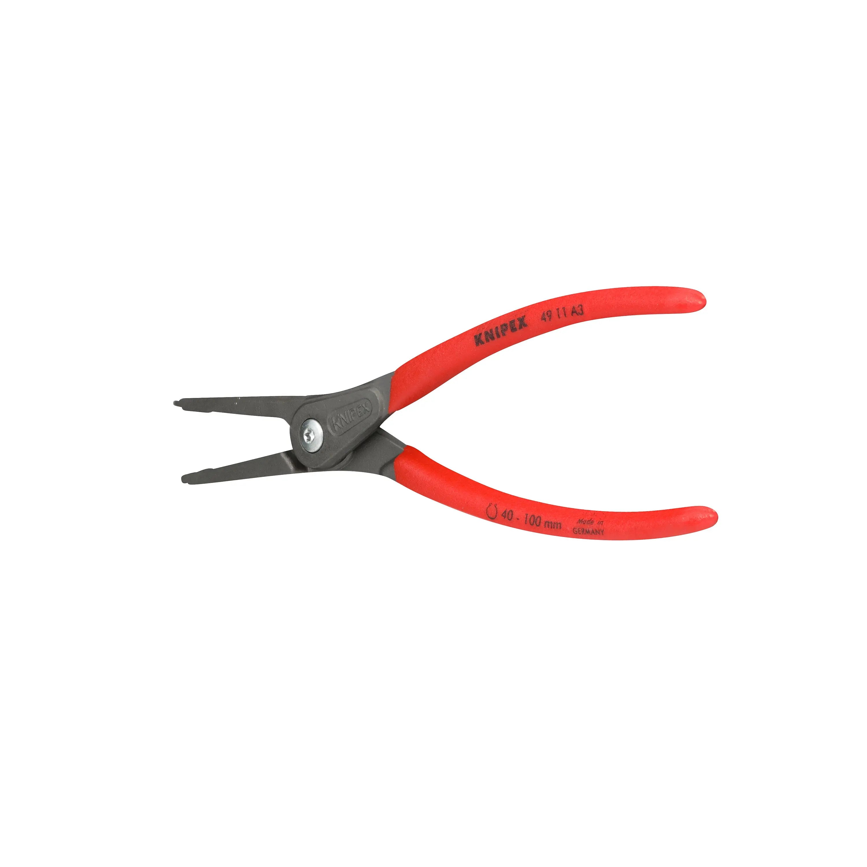 KNIPEX Precision Circlip Pliers for External Circlips on Shafts 225mm 2.3mm Diameter Tips 49 11 A3  White Rose Tools