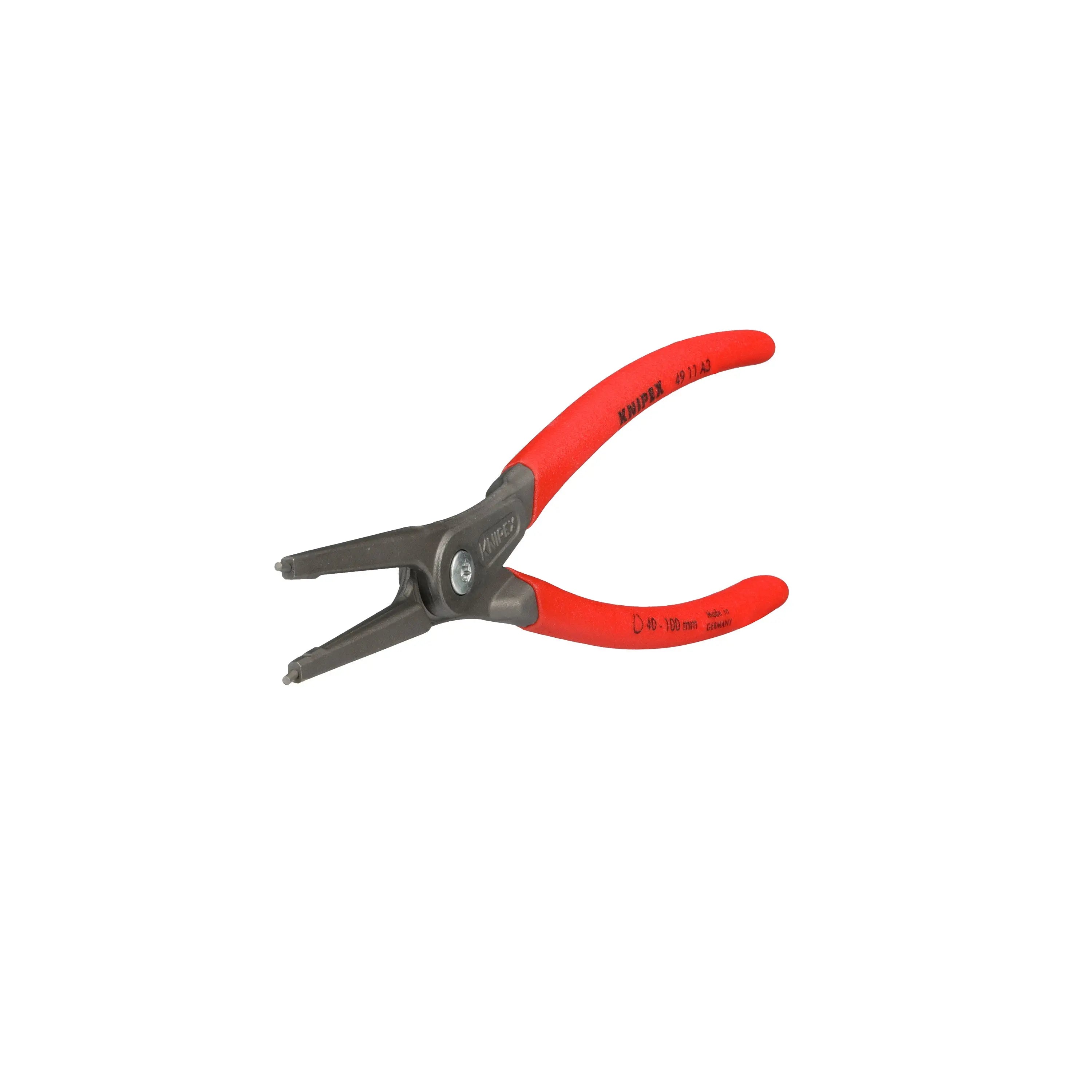 KNIPEX Precision Circlip Pliers for External Circlips on Shafts 225mm 2.3mm Diameter Tips 49 11 A3  White Rose Tools