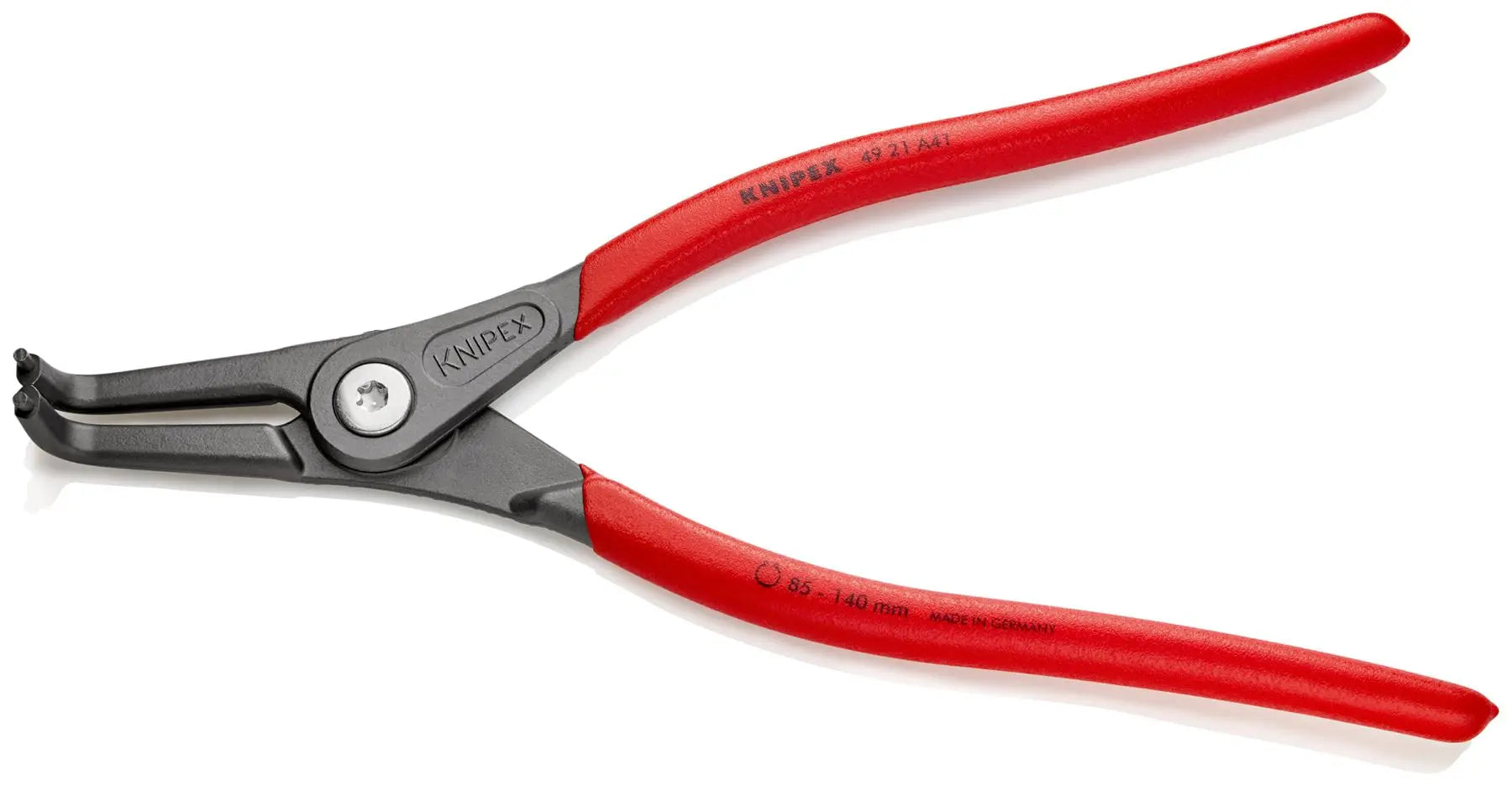 KNIPEX Precision Circlip Pliers for External Circlips on Shafts 305mm 3.2mm Diameter Tips 49 21 A41  White Rose Tools