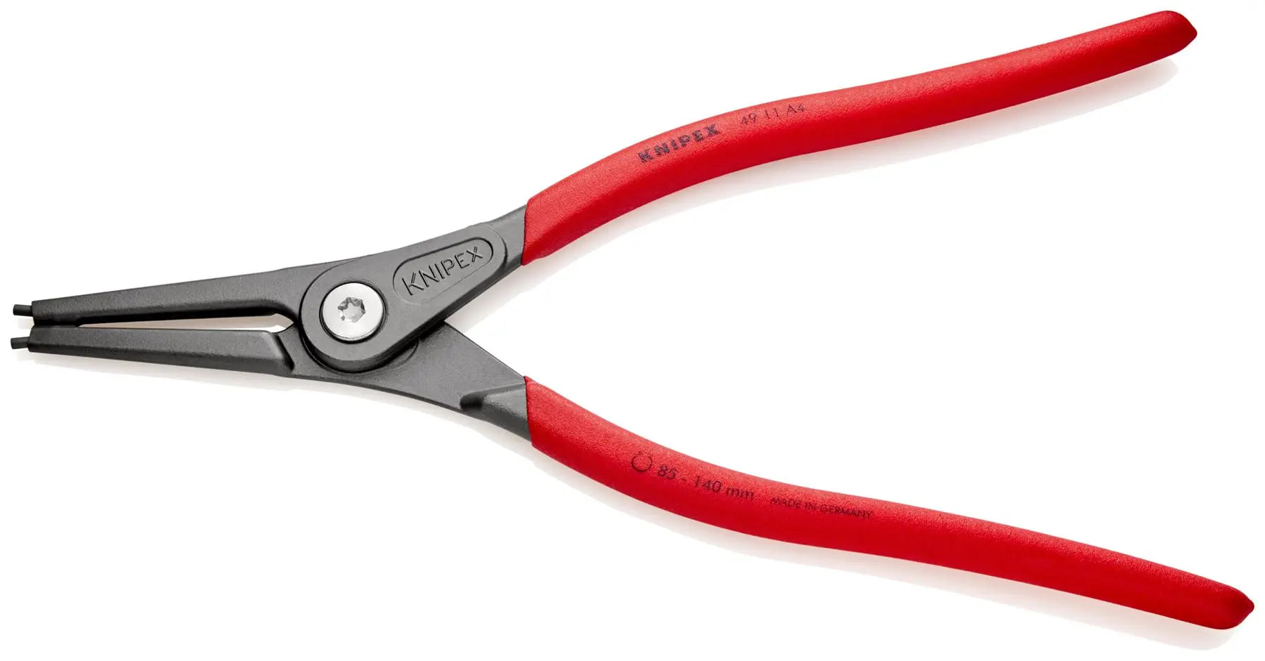 KNIPEX Precision Circlip Pliers for External Circlips on Shafts 320mm 3.2mm Diameter Tips 49 11 A4  White Rose Tools