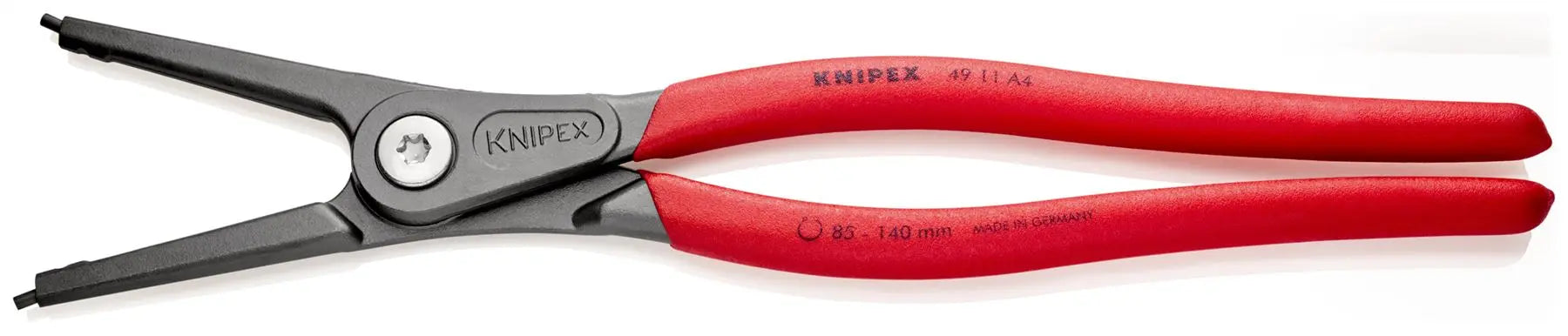 KNIPEX Precision Circlip Pliers for External Circlips on Shafts 320mm 3.2mm Diameter Tips 49 11 A4  White Rose Tools