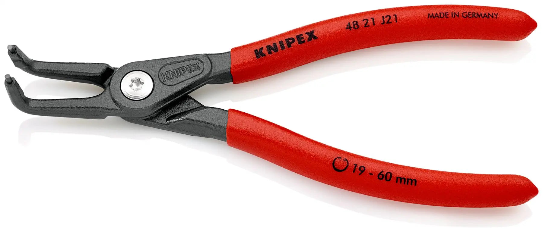 KNIPEX Precision Circlip Pliers for Internal Circlips in Bore Holes 90° Angled 165mm 1.8mm Diameter Tips 40 21 J21  White Rose Tools