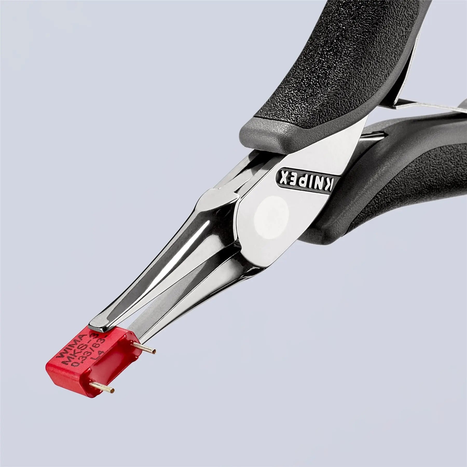 KNIPEX Precision Electronics Gripping Pliers ESD 115mm Black/Grey Multi Component Grips 35 12 115 ESD  White Rose Tools