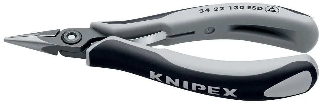 KNIPEX Precision Electronics Gripping Pliers ESD 135mm Black/Grey Multi Component Grips 34 22 130 ESD  White Rose Tools