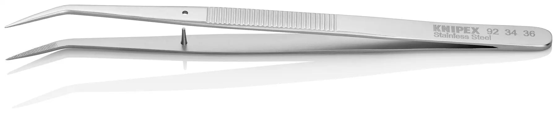 KNIPEX Precision Tweezers for Fine Mechanics 152mm 25° Pointed Tip Stainless 92 34 36  White Rose Tools