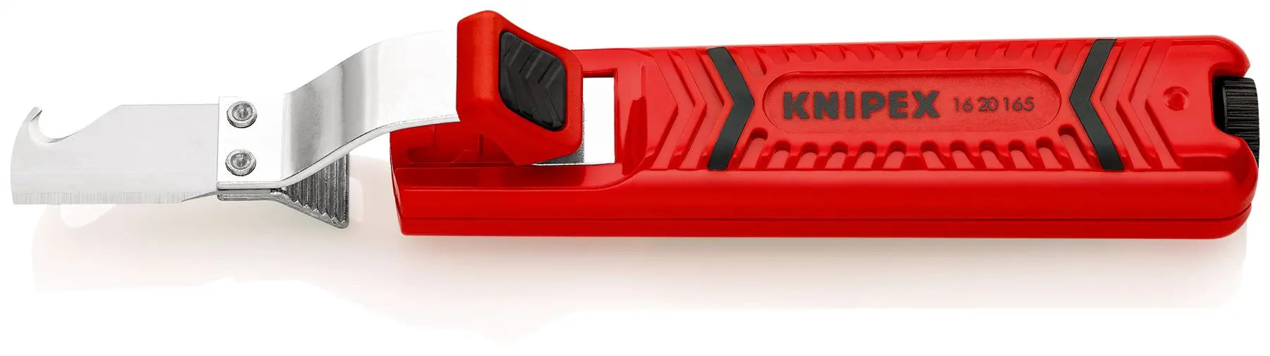 KNIPEX Round Cable Stripping Tool with Scalpel Blade 165mm for 8-28mm Diameter 16 20 165 SB  White Rose Tools
