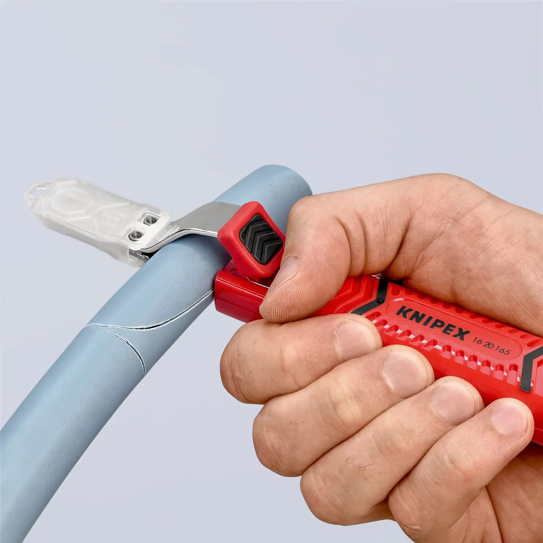 KNIPEX Round Cable Stripping Tool with Scalpel Blade 165mm for 8-28mm Diameter 16 20 165 SB  White Rose Tools