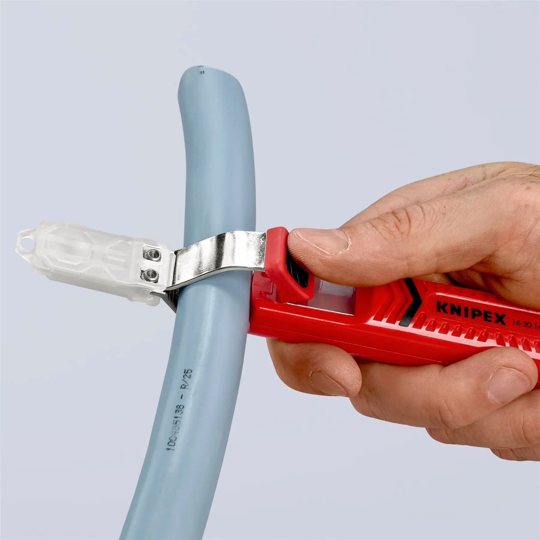 KNIPEX Round Cable Stripping Tool with Scalpel Blade 165mm for 8-28mm Diameter 16 20 165 SB  White Rose Tools