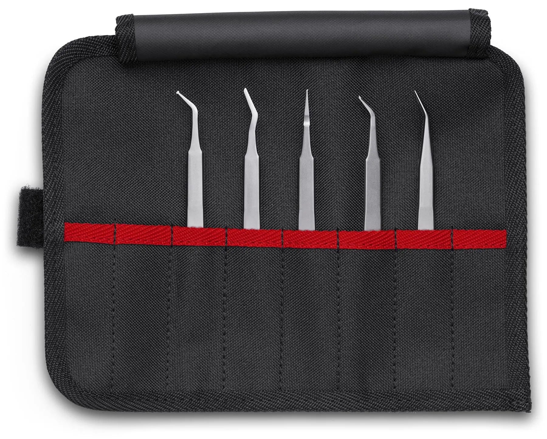 KNIPEX SMD Precision Tweezers Set in Tool Roll 5 Pieces 92 00 03  White Rose Tools