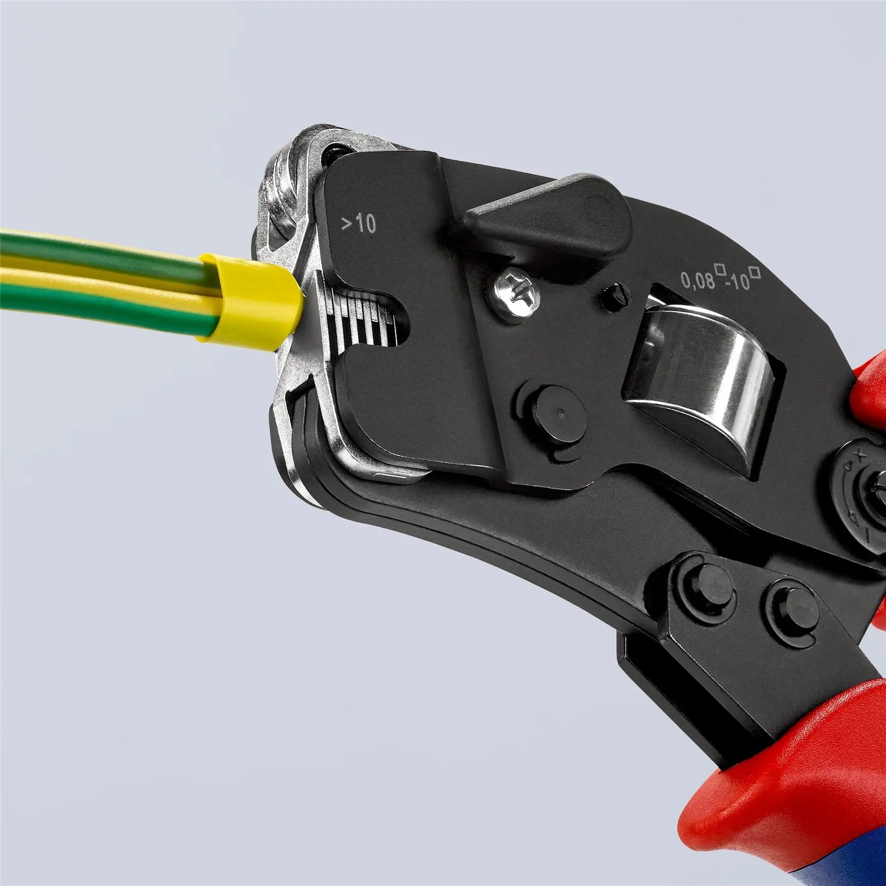 KNIPEX Self Adjusting Crimping Pliers for Wire Ferrules with Front Loading 0.08-10/16mm² 190mm Multi Component Grips 97 53 09 SB  White Rose Tools