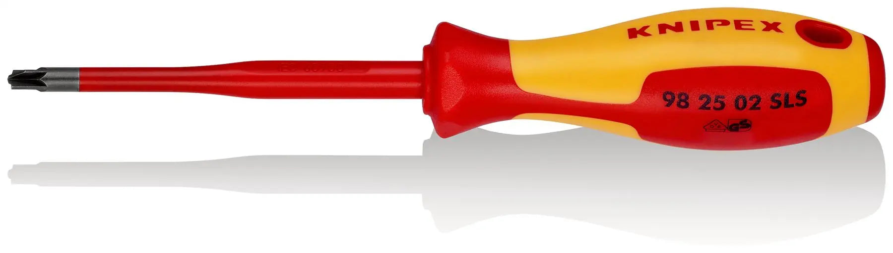 KNIPEX Slim Screwdriver for Pozi Slotted Screws PZ/S2 x 100mm VDE Insulated Multi Component Grips 212mm 98 25 02 SLS  White Rose Tools