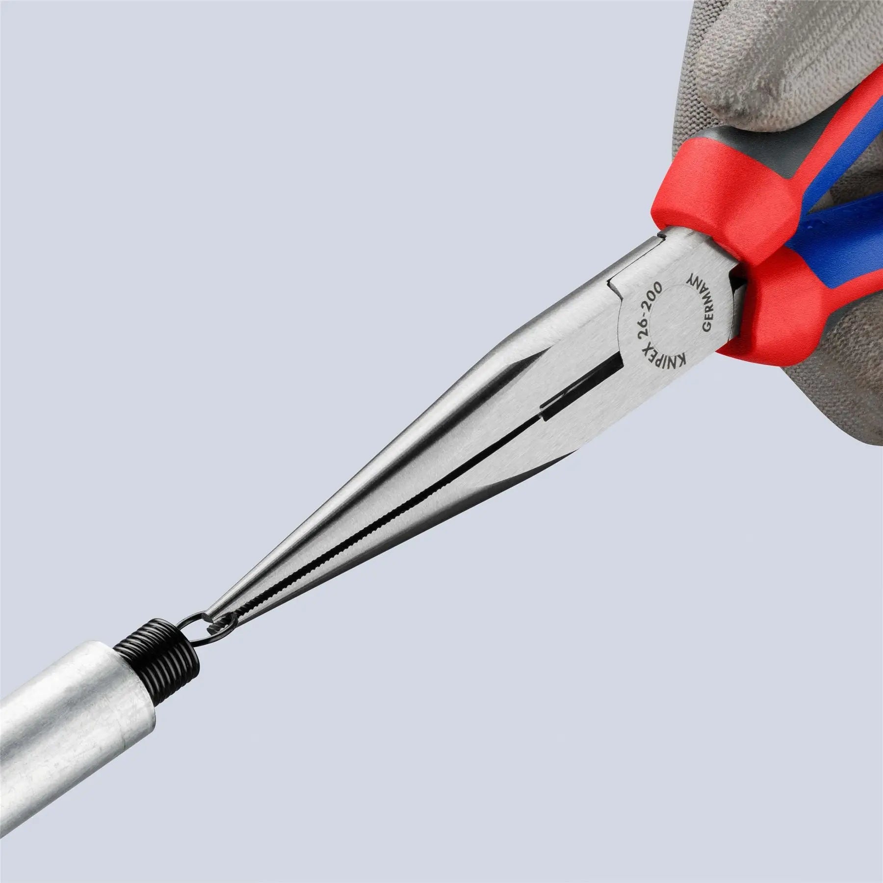 KNIPEX Snipe Nose Side Cutting Pliers 200mm with Comfort Handles Stork Beak 26 12 200 SB  White Rose Tools