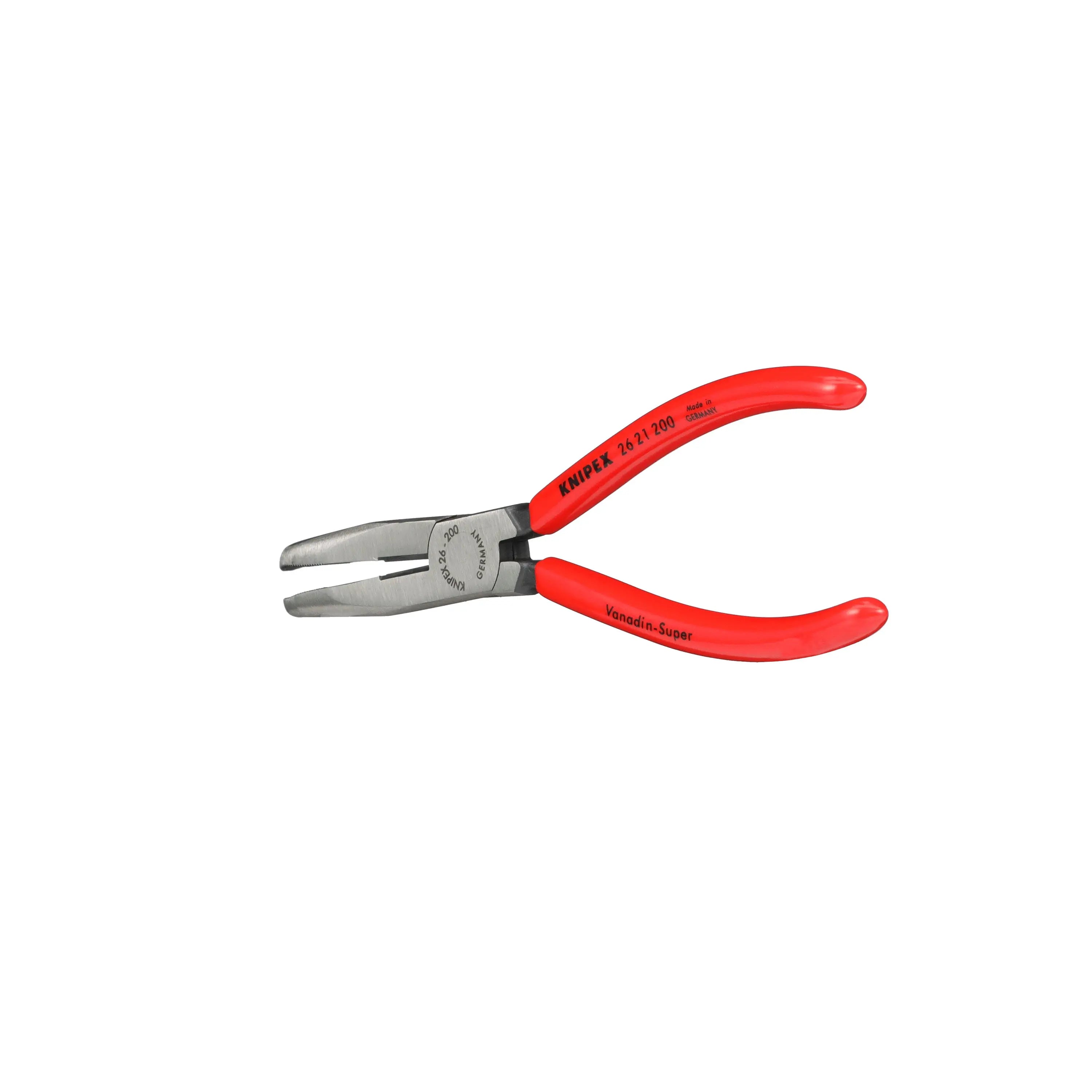 KNIPEX Snipe Nose Side Cutting Pliers 40° Bend 200mm Plastic Coated Handles 26 21 200  White Rose Tools