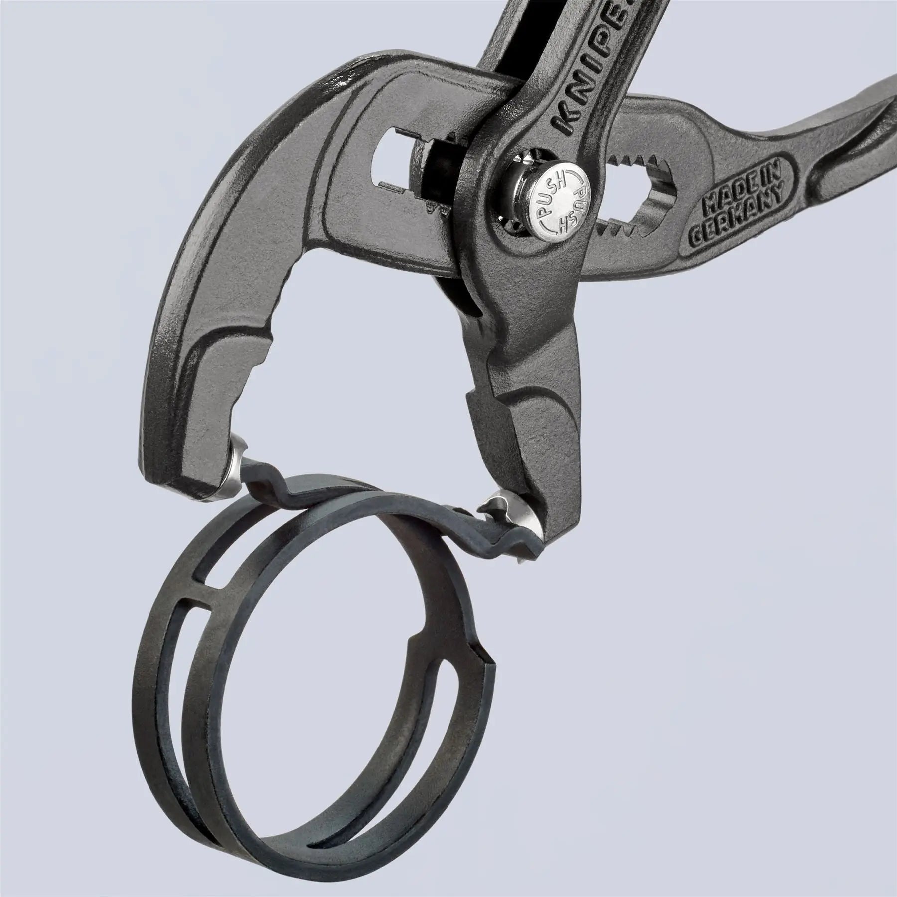 KNIPEX Spring Hose Clamp Pliers 180mm Plastic Coated Handles Non Slip 85 51 180 A  White Rose Tools