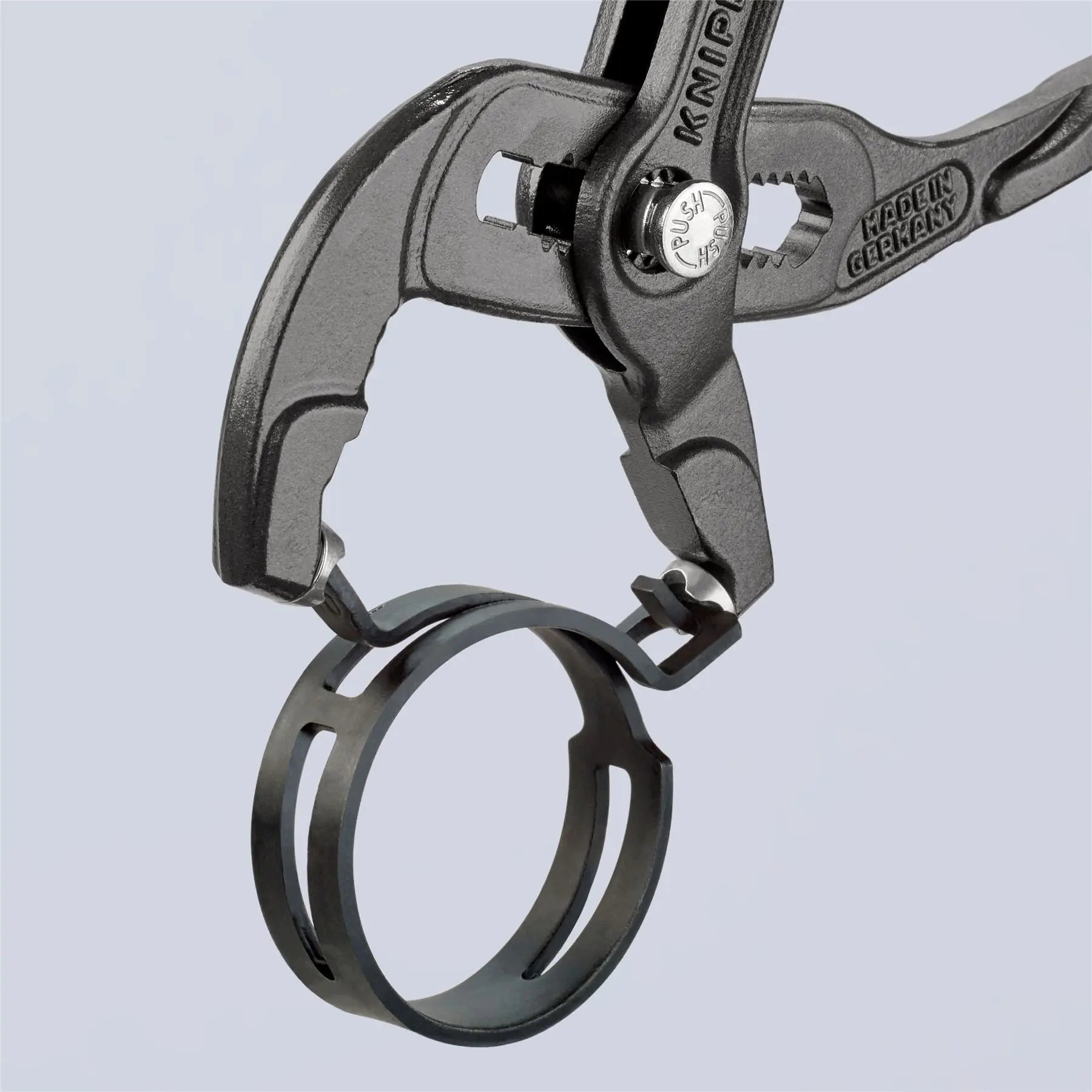 KNIPEX Spring Hose Clamp Pliers 180mm Plastic Coated Handles Non Slip 85 51 180 A  White Rose Tools
