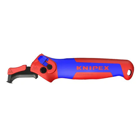 KNIPEX Stripping Knife with Guide Shoe 145mm Ratchet Function 16 50 145 SB  White Rose Tools
