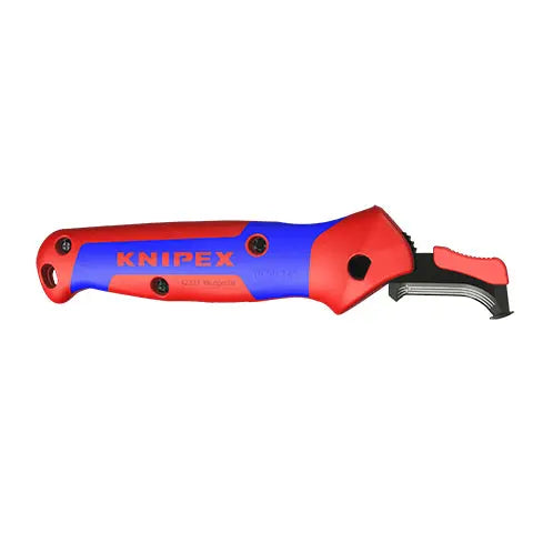KNIPEX Stripping Knife with Guide Shoe 145mm Ratchet Function 16 50 145 SB  White Rose Tools