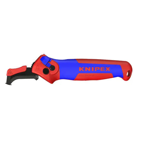 KNIPEX Stripping Knife with Guide Shoe 145mm Ratchet Function 16 50 145 SB  White Rose Tools