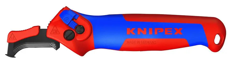 KNIPEX Stripping Knife with Guide Shoe 145mm Ratchet Function 16 50 145 SB  White Rose Tools