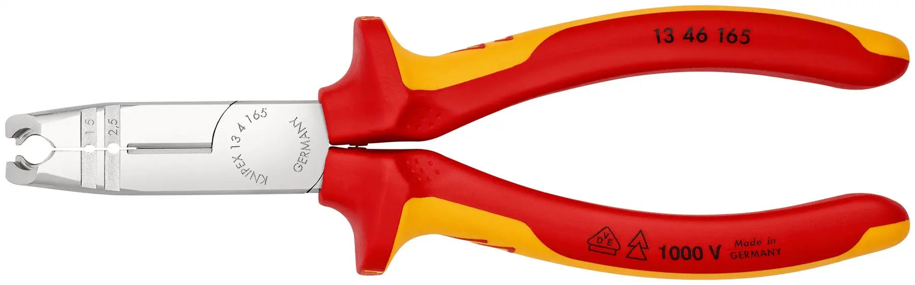 KNIPEX Stripping Pliers 165mm VDE Chrome Multi Component Grips 13 46 165 SB  White Rose Tools