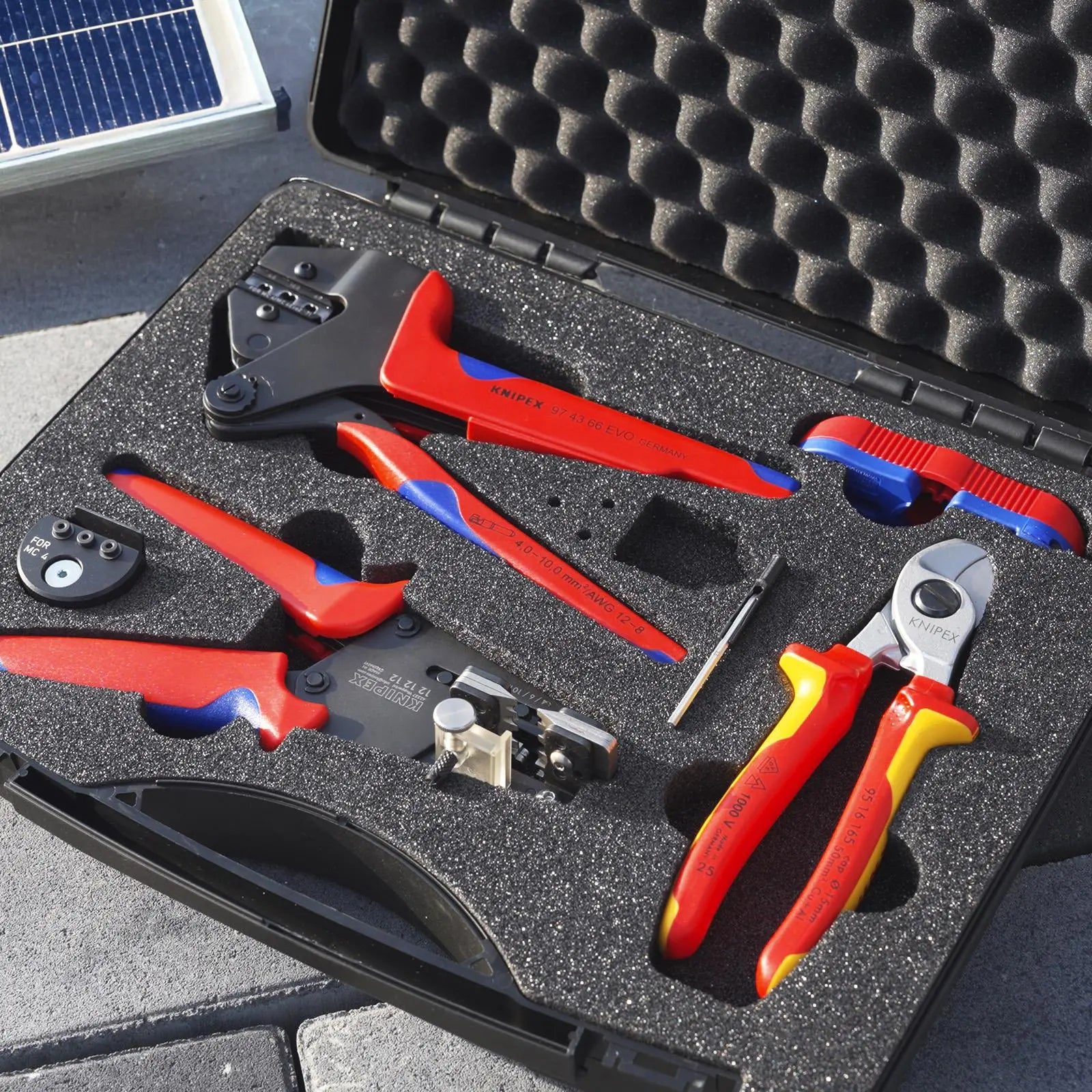 KNIPEX Tool Set for Photovoltaics MC4 Evo 2 | 8pc 97 91 04 V03