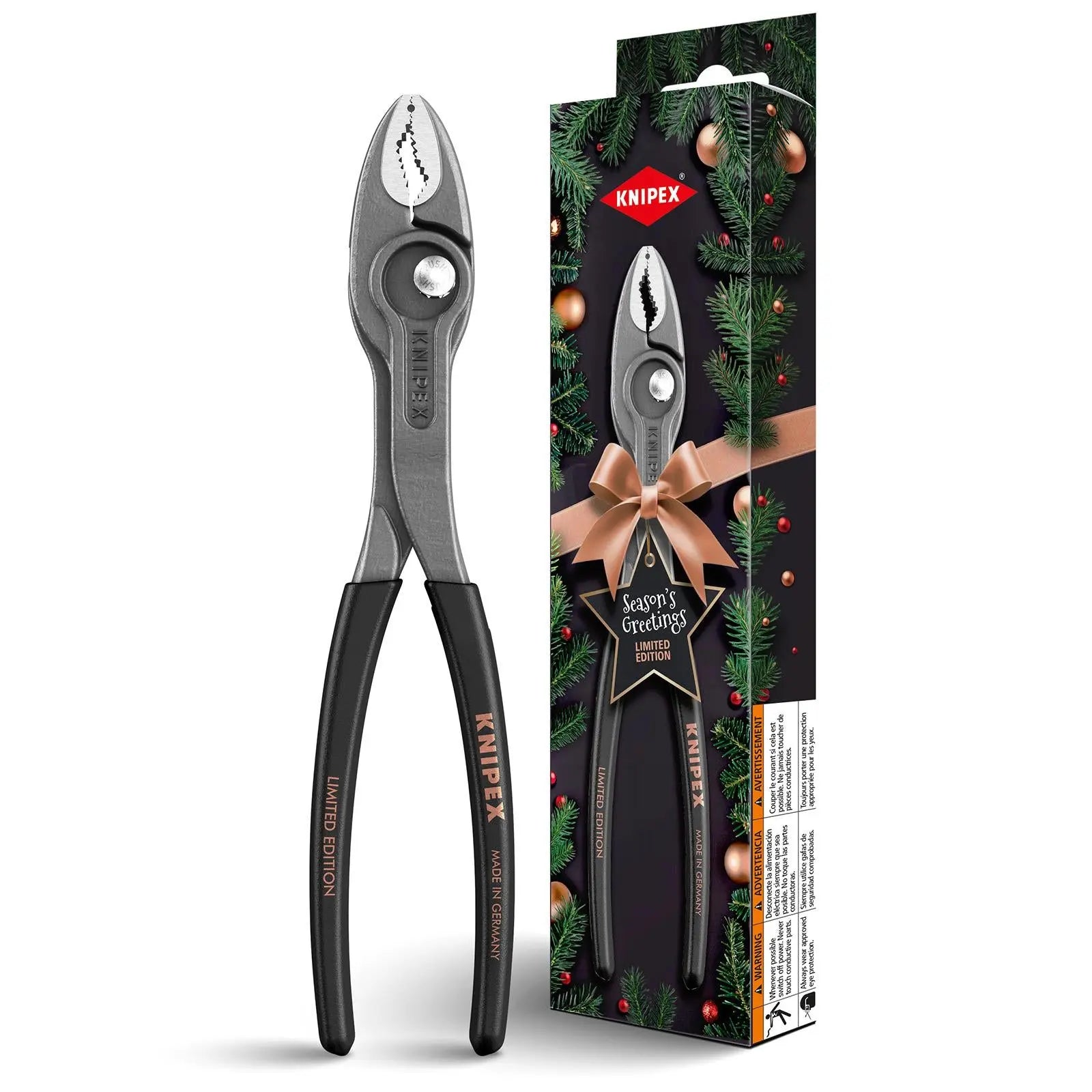 KNIPEX TwinGrip Slip Joint Water Pump Pliers 200mm Limited Edition 82 01 200 S02  White Rose Tools