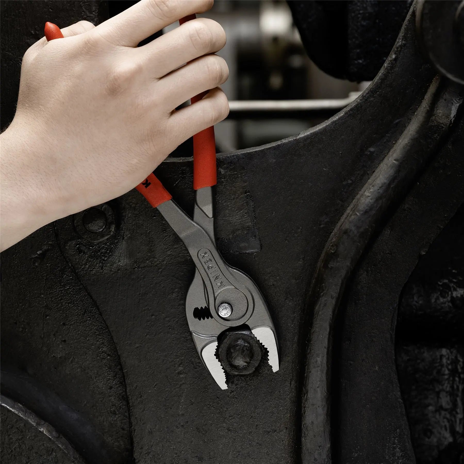 KNIPEX TwinGrip Slip Joint Water Pump Pliers 250mm Plastic Coated Handles 82 01 250 SB  White Rose Tools