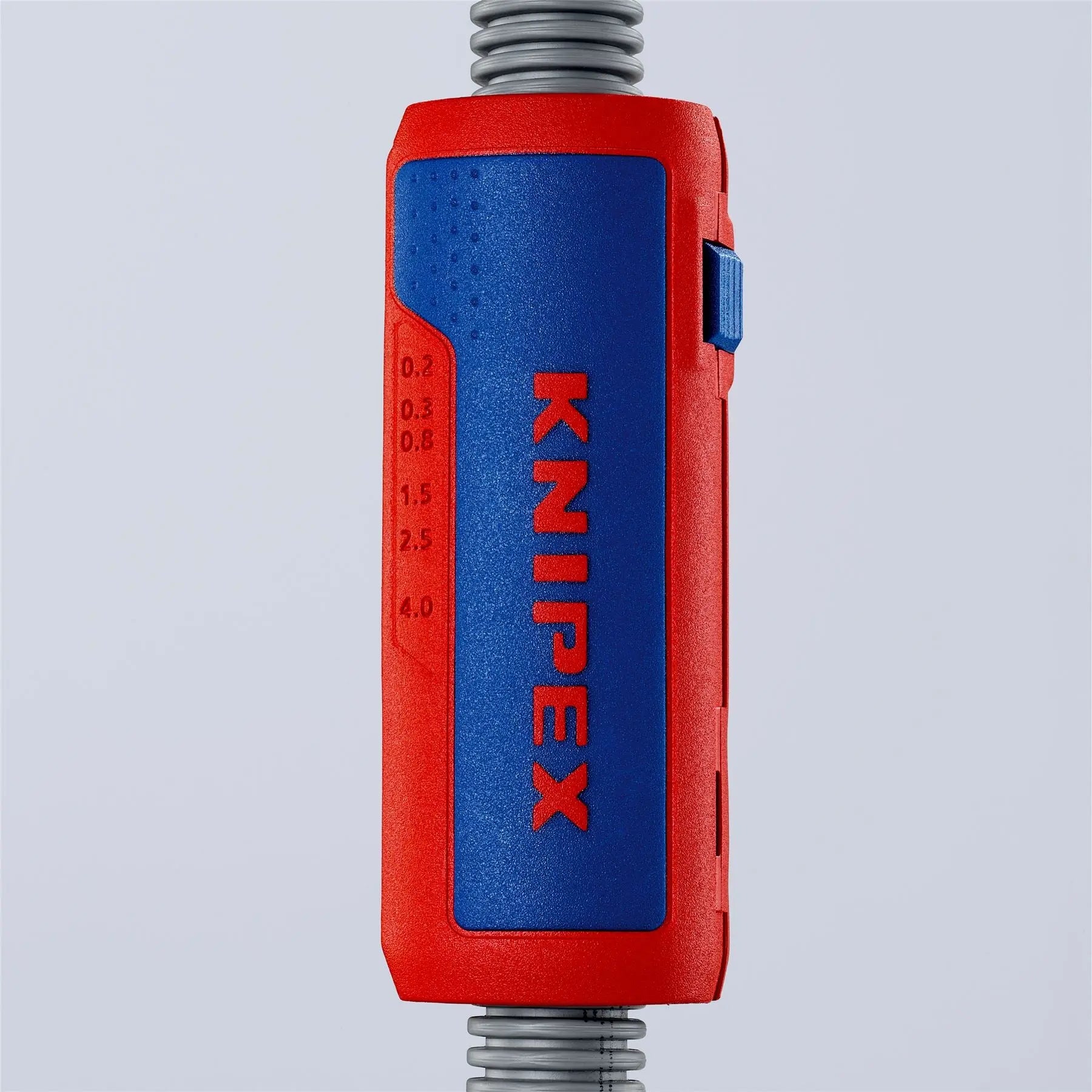 KNIPEX TwistCut Corrugated Pipe Cutter and Wire Stipper 13-32mm Diameter Capacity 100mm 90 22 02 SB  White Rose Tools