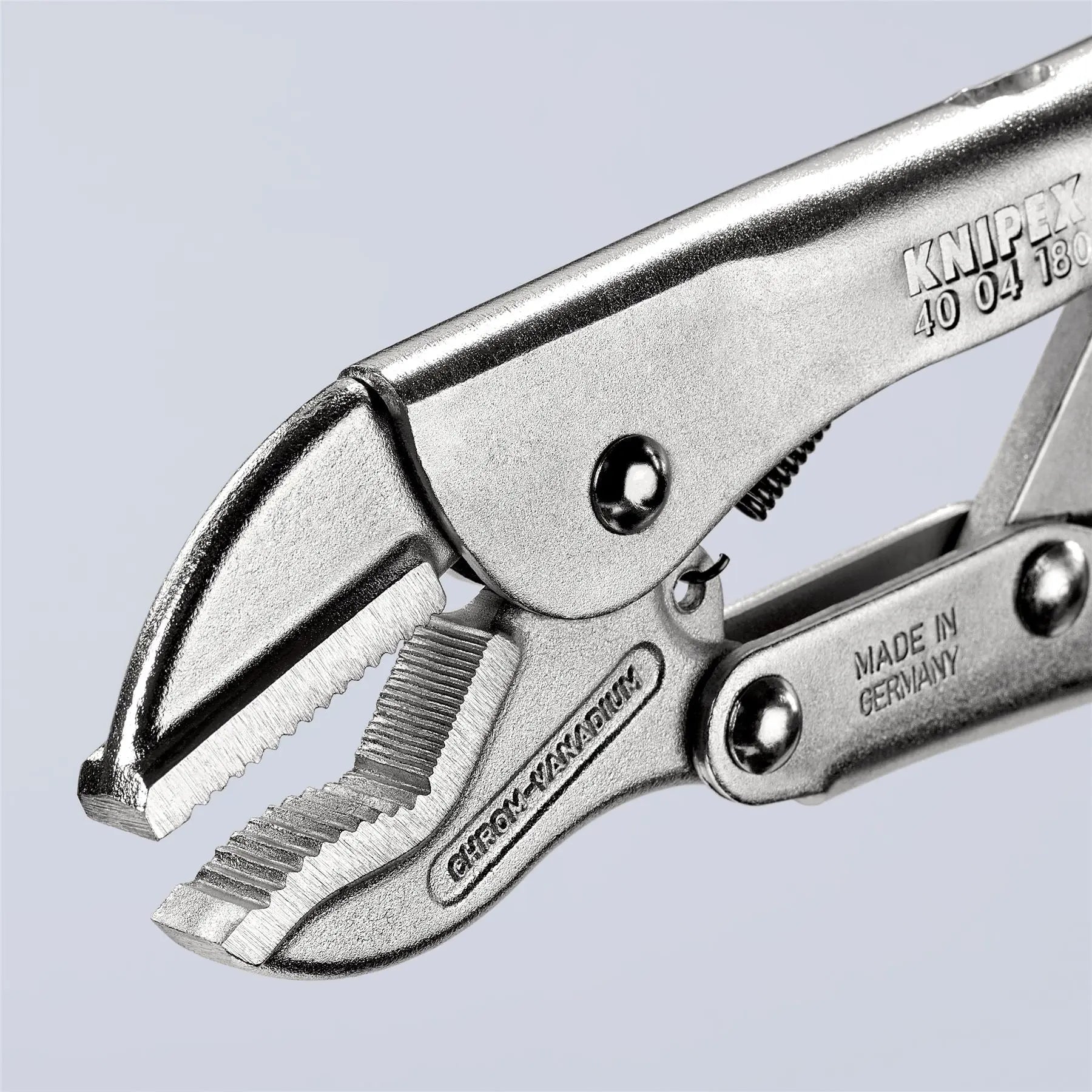 KNIPEX Universal Grip Locking Pliers Mole Grips 180mm Galvanised 40 04 180  White Rose Tools