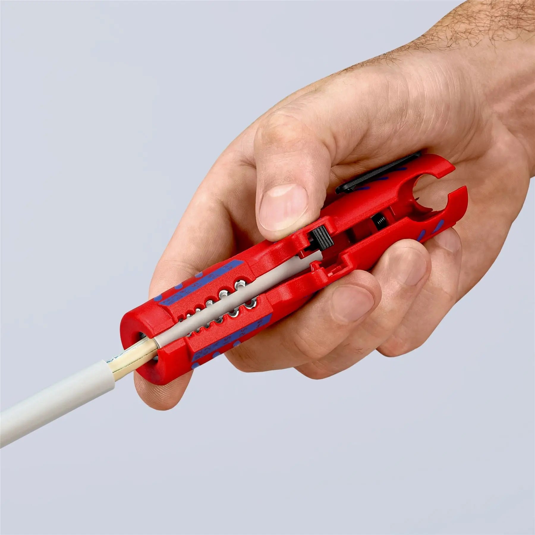 KNIPEX Universal Wire Stripping Tool 125mm for 8-13mm Diameter Cables 16 85 125 SB  White Rose Tools